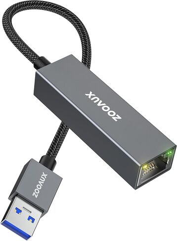 محول USB إلى إيثرنت، محول ZOOAUX USB 3.0 إلى RJ45 بسرعة 1000 ميجابت في الثانية جيجابت LAN متوافق مع أجهزة MacBook وSurface وأجهزة الكمبيوتر المحمول التي تعمل بنظام Windows وXP وMac/Linux in Kuwait