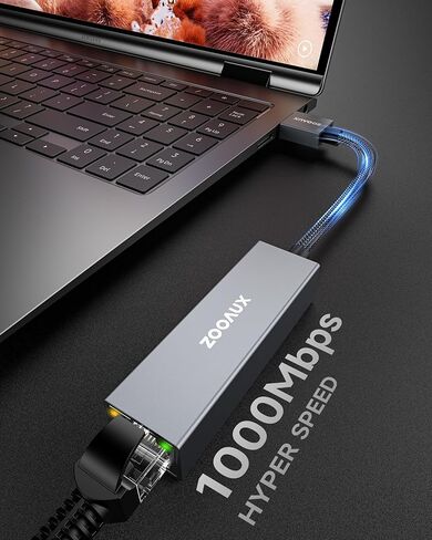 محول USB إلى إيثرنت، محول ZOOAUX USB 3.0 إلى RJ45 بسرعة 1000 ميجابت في الثانية جيجابت LAN متوافق مع أجهزة MacBook وSurface وأجهزة الكمبيوتر المحمول التي تعمل بنظام Windows وXP وMac/Linux in Kuwait
