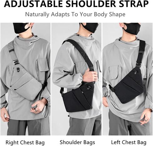 North Carry Slim Sling Bag,Fashion Anti-thief Slim Sling Bag,2024 New North Carry Slim Sling Bag for Women & Men (Color : Black right shoulder) in Saudi Arabia