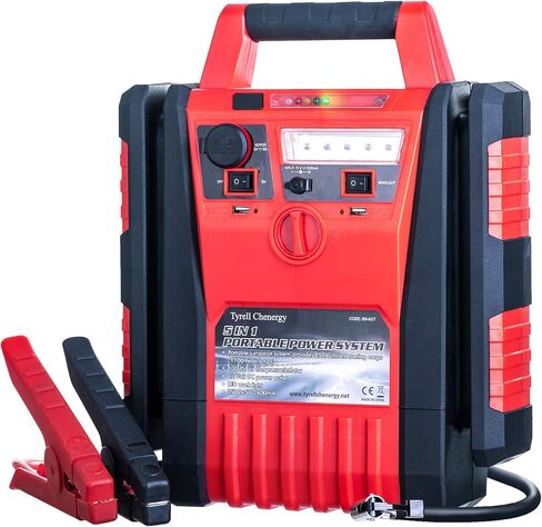 1700 Peak Portable Power Station car Jump Starter,Jump Starter with air Compressor,Car Jumper Battery Pack with 2.1A USB Ports and DC 12V Socket,Jump Boxes for Vehicles,Battery Clamps in Kuwait