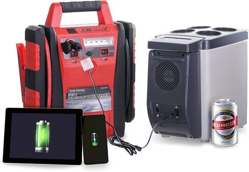 1700 Peak Portable Power Station car Jump Starter,Jump Starter with air Compressor,Car Jumper Battery Pack with 2.1A USB Ports and DC 12V Socket,Jump Boxes for Vehicles,Battery Clamps in Kuwait