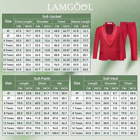 Lamgool الأولاد الدعاوى سليم صالح طقم سهرة 3 قطع مع سترة سترة بانت للأطفال حفلة موسيقية الزفاف الرسمي ملابس الزي 4-16Y in Kuwait