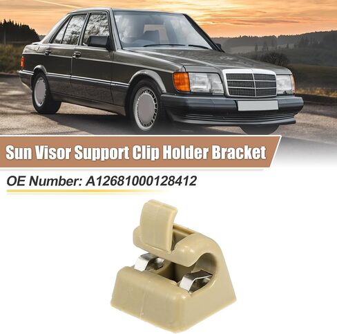 uxcell 2pcs Sun Visor Support Clip Retainer for Mercedes-Benz W201 190 Class 1982-1993 No.A12681000128412 Sun Visor Support Clip Holder Bracket Hanger Plastic Beige Anti Vibration in Saudi Arabia