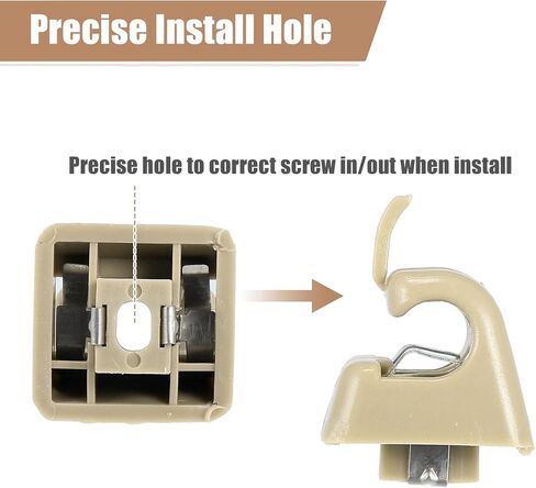 uxcell 2pcs Sun Visor Support Clip Retainer for Mercedes-Benz W201 190 Class 1982-1993 No.A12681000128412 Sun Visor Support Clip Holder Bracket Hanger Plastic Beige Anti Vibration in Saudi Arabia