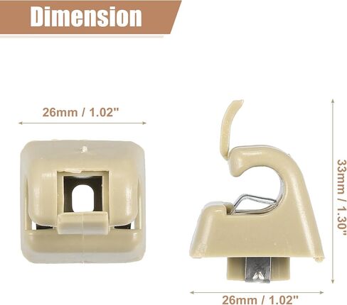 uxcell 2pcs Sun Visor Support Clip Retainer for Mercedes-Benz W201 190 Class 1982-1993 No.A12681000128412 Sun Visor Support Clip Holder Bracket Hanger Plastic Beige Anti Vibration in Saudi Arabia