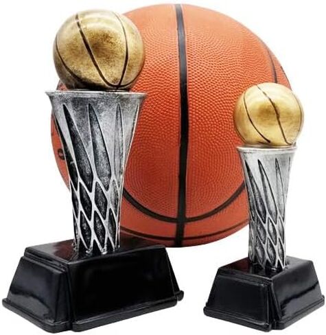 Decade Awards World Class Basketball Tower Trophy- 6 or 8 Inches Tall | Basketball Trophy - Engraved Plate on Request in Saudi Arabia