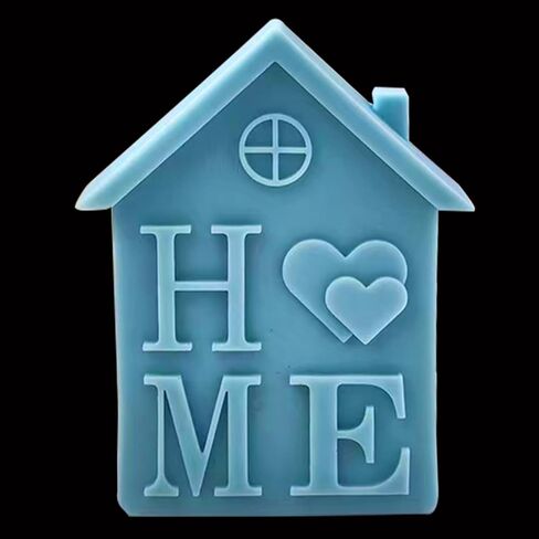 قالب منعش على شكل قلب، قوالب راتنج السيليكون على شكل منزل عائلي مزخرف لمستلزمات السيارة الطازجة، خرز عطري، قالب صابون، قالب شموع آمن في الفرن (حجم كبير) in Kuwait