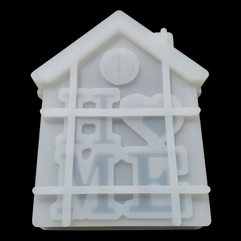 قالب منعش على شكل قلب، قوالب راتنج السيليكون على شكل منزل عائلي مزخرف لمستلزمات السيارة الطازجة، خرز عطري، قالب صابون، قالب شموع آمن في الفرن (حجم كبير) in Kuwait