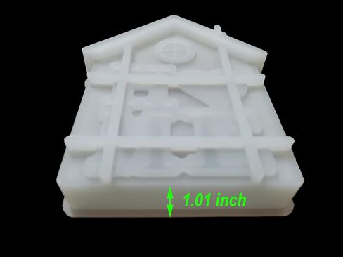 قالب منعش على شكل قلب، قوالب راتنج السيليكون على شكل منزل عائلي مزخرف لمستلزمات السيارة الطازجة، خرز عطري، قالب صابون، قالب شموع آمن في الفرن (حجم كبير) in Kuwait