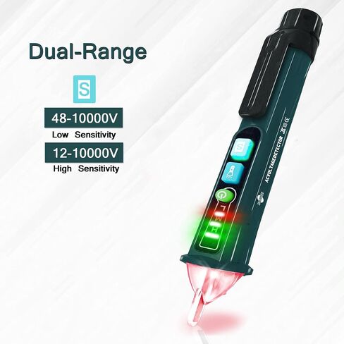 Voltage Tester, X-XIANQI Non Contact Voltage Tester Detector, Electric Tester Pen, Electricity Tester Dual Range 12V-1000V/48V-1000V, Live Wire Tester with LED Flashlight, Buzzer(2 Pack Orange) in Saudi Arabia