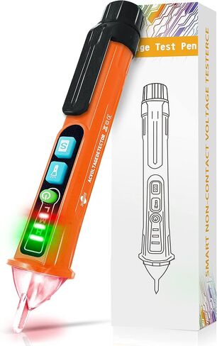 Voltage Tester, X-XIANQI Non Contact Voltage Tester Detector, Electric Tester Pen, Electricity Tester Dual Range 12V-1000V/48V-1000V, Live Wire Tester with LED Flashlight, Buzzer(2 Pack Orange) in Saudi Arabia