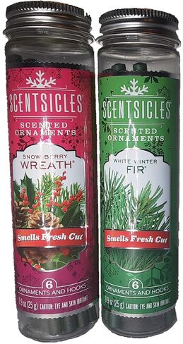Scentsicles Holiday Pair - White Winter Fir and Snow Berry Wreath (2 Bottles Total) in Saudi Arabia