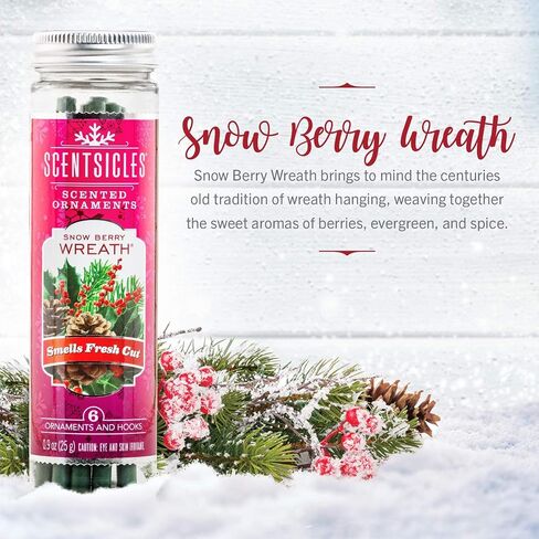 Scentsicles Holiday Pair - White Winter Fir and Snow Berry Wreath (2 Bottles Total) in Saudi Arabia