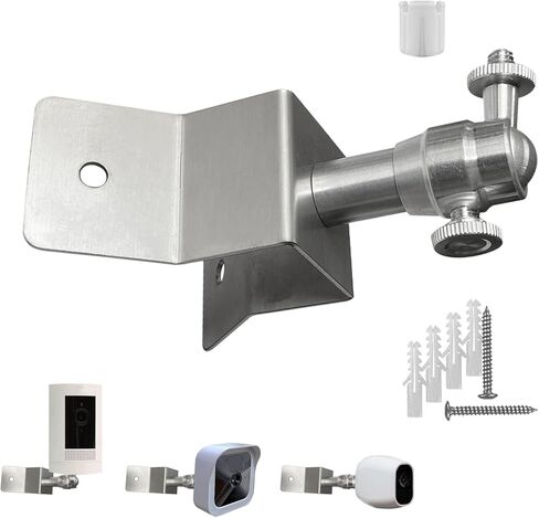 WiTi دعامة مضادة للصدأ للكاميرا الآمنة، حامل زاوية الجدار الخارجي مع وصلة كروية 1/4 لكاميرا مراقبة بطارية WiFi، سهلة التركيب لزاوية الجدار الخارجية زاوية رؤية أوسع in Kuwait