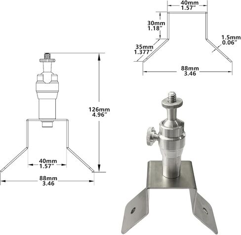 WiTi دعامة مضادة للصدأ للكاميرا الآمنة، حامل زاوية الجدار الخارجي مع وصلة كروية 1/4 لكاميرا مراقبة بطارية WiFi، سهلة التركيب لزاوية الجدار الخارجية زاوية رؤية أوسع in Kuwait