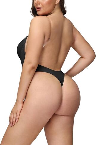 ملابس داخلية بدون ظهر بدون حمالات ثونغ يغرق مفتوح الظهر محدد شكل الجسم بدون حمالات ورقبة على شكل حرف V ملابس داخلية للنساء للتحكم في البطن in Kuwait