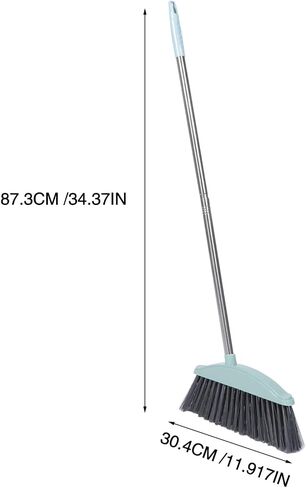 Push Broom Brush Stiff Bristles Broom Indoor Outdoor Cleaning Brush Stainless Steel Long Handle Broom for Cleaning Patio Kitchen in Saudi Arabia