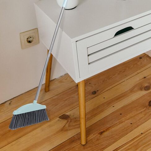 Push Broom Brush Stiff Bristles Broom Indoor Outdoor Cleaning Brush Stainless Steel Long Handle Broom for Cleaning Patio Kitchen in Saudi Arabia