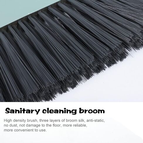 Push Broom Brush Stiff Bristles Broom Indoor Outdoor Cleaning Brush Stainless Steel Long Handle Broom for Cleaning Patio Kitchen in Saudi Arabia