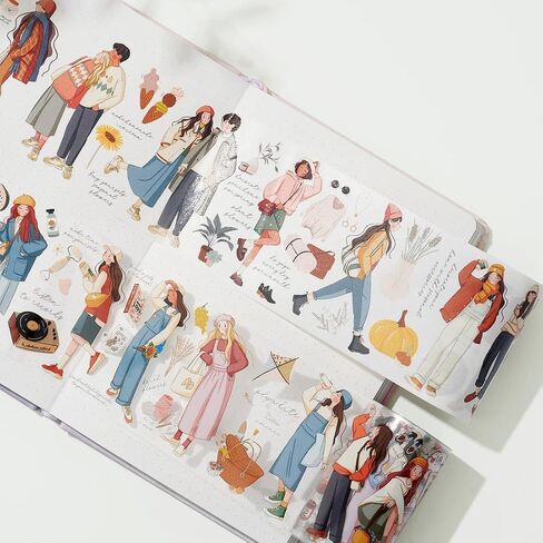 WT Pre-Cut Planner's Day 1 Washi Tape, Single Roll, Original Designs, Decorative Masking Tape for Journals, Planners, Scrapbooking, DIY Paper Projects in Saudi Arabia