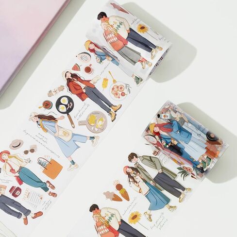 WT Pre-Cut Planner's Day 1 Washi Tape, Single Roll, Original Designs, Decorative Masking Tape for Journals, Planners, Scrapbooking, DIY Paper Projects in Saudi Arabia