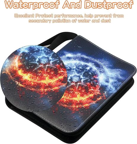 Card Binder 4 Pockets, MTG Fire & Ice Magic, 400 Pockets Card Holder Album with 50 Removable Sleeves for Standard Size Cards TCG Trading Card Binder Display Storage Carrying Case, Waterproof in Saudi Arabia