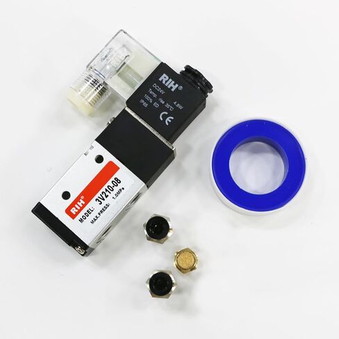 RIH Pneumatics Solenoid Valve 1/4"NPT DC12V 2Position 3Way Single Coil Pilot-Operated Electric (DC12V JunctionBox, 1/4‘’) in Saudi Arabia