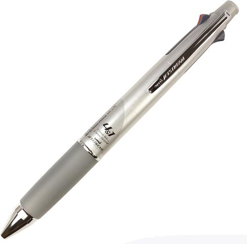 uni JETSTREAM 4&1 قلم حبر جاف متعدد النقاط مقاس 0.7 مم باللون الأحمر والأخضر والأزرق والأسود وقلم رصاص ميكانيكي مقاس 0.5 مم (فضي) in Saudi Arabia