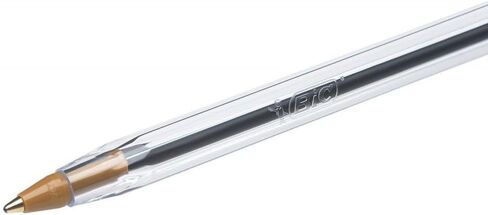 Bic Cristal Original Ballpoint Pens, Medium Point (1.0 mm) Every-Day Writing Pens with Clear Barrel, Blue, Box of 50 in Saudi Arabia