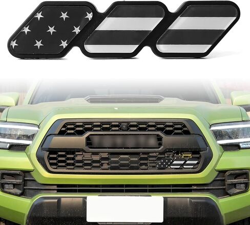شارة ديكور الشبكة، ملحقات تزيين شعار ترقية 3 ألوان عالمية متوافقة مع Toyota 4Runner Tacoma Tundra وغيرها من الشبكة أو الشبكة المشقوقة (الولايات المتحدة الأمريكية - أسود) in Saudi Arabia