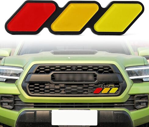 شارة ديكور الشبكة، ملحقات تزيين شعار ترقية 3 ألوان عالمية متوافقة مع Toyota 4Runner Tacoma Tundra وغيرها من الشبكة أو الشبكة المشقوقة (الولايات المتحدة الأمريكية - أسود) in Saudi Arabia