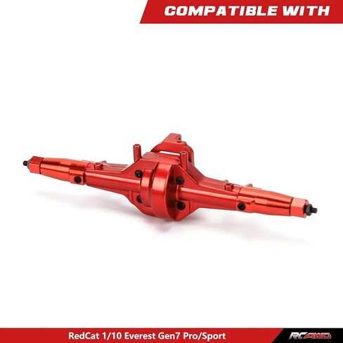 مبيت المحاور الخلفية من سبيكة معدنية مع تروس معدنية لـ Redcat Gen7 يقوم بترقية Redcat Everest 10 Redcat Gen7 ProSport Redcat Racing Rc Hobby Model Car (أحمر) in Kuwait