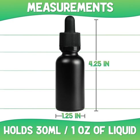 XPRS Nutra Empty 1 Ounce Glass Tincture Bottles With Dropper - 30 mL Glass Bottle With Dropper - Premium Small Bottles for Liquids Ideal as Droppers for Oils (Blue, 12 Count (Pack of 1)) in Saudi Arabia