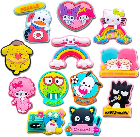 12Pcs Cartoon Shoe Charms for Clog, Cute Animal Charms Decoration for Kid Girl Party Favor Gifts in Saudi Arabia