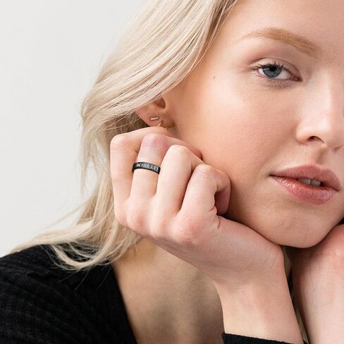 Let Them Rings for Women Self Worth Motivational Ring for Girls Inspirational Ring Stainless Steel Band Ring for Teen Girls Friendship Gift Jewelry for Her in Saudi Arabia