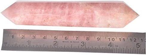 Pink Rose Quartz Crystal Stone Double Terminated Point Reiki Healing Crystal- 5 inch in Kuwait