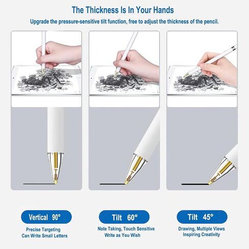 4 Pack Transparent Replacement Tips for Apple Pencil 1st/2nd Generation - Upgraded Longer Fine Point High Sensitive Pen Like iPencil Nib, Wear-Resisting Pen Nibs for iPad Pro Pencil in Saudi Arabia