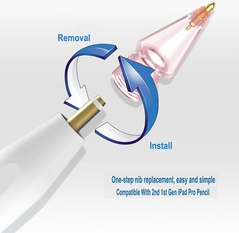 4 Pack Transparent Replacement Tips for Apple Pencil 1st/2nd Generation - Upgraded Longer Fine Point High Sensitive Pen Like iPencil Nib, Wear-Resisting Pen Nibs for iPad Pro Pencil in Saudi Arabia