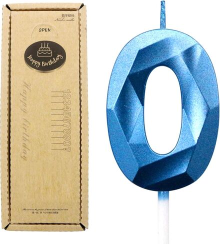 BLUE TOP 4 Inch Birthday Cake Candles Number Candles 3D Design Birthday Candles for Cake,Cake Topper Decoration for Kids,Adults,Party,Anniversary,Milestone Age.(DIY Blue Number 5) in Saudi Arabia