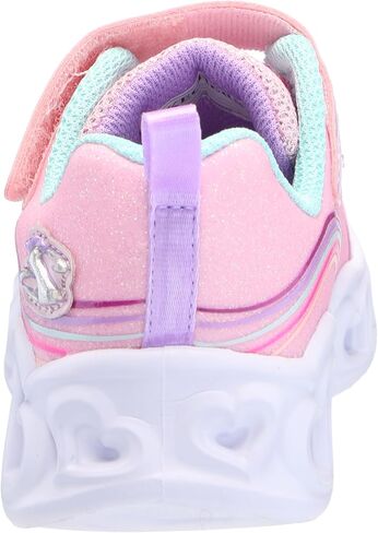 Skechers Kids Girls Lights-Retro Hearts Sneaker, Link Pink/Multi, 1.5 Little Kid in Saudi Arabia