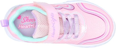 Skechers Kids Girls Lights-Retro Hearts Sneaker, Link Pink/Multi, 1.5 Little Kid in Saudi Arabia