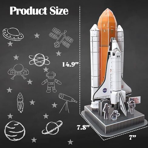 مجموعة نماذج ألغاز ثلاثية الأبعاد من Liberty Imports Space Shuttle Discovery - مجموعة بناء نماذج DIY in Saudi Arabia