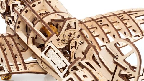 لغز طائرة ثلاثي الأبعاد من EWA Eco Wood Art - مجموعة أعمال خشبية كلاسيكية - نموذج تجميع مستدام يمكنك صنعه بنفسك للبالغين والأطفال in Kuwait