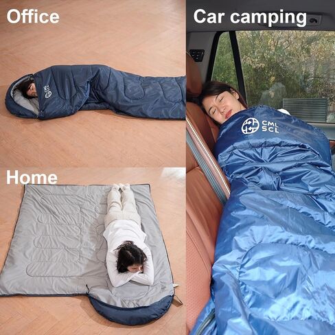 [CML SCL]-20 Degree Winter Sleeping Bags for Adults Camping - Temp Range (5F—32F) Portable Waterproof - Camping Sleeping Bags for Big and Tall in Hoodie: Backpacking Hiking 3 Season in Saudi Arabia