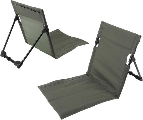 Zerodis Portable Folding Beach Lounge Chair with Backrest - Vibrant Design, Oversized Zippered Pocket - Easy to Unfold, 600D Oxford Cloth, 7075 Aluminum Alloy (Army Green) in Saudi Arabia