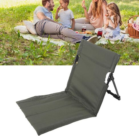 Zerodis Portable Folding Beach Lounge Chair with Backrest - Vibrant Design, Oversized Zippered Pocket - Easy to Unfold, 600D Oxford Cloth, 7075 Aluminum Alloy (Army Green) in Saudi Arabia