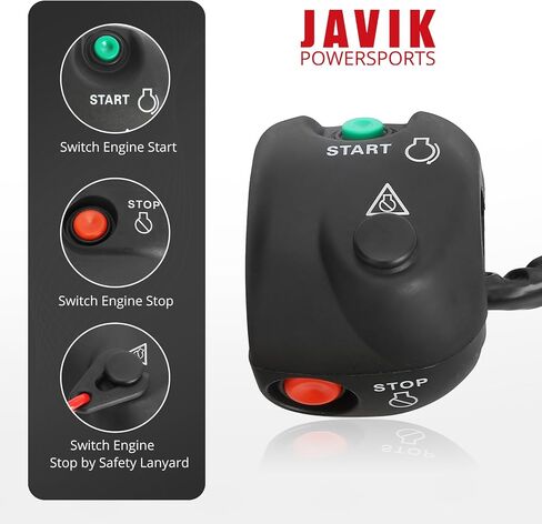 EW2-68310-04-00 Handlebar Start Stop Kill Switch Box Aassy & Safety Lanyard Compatible with Yamaha WaveRunner Superjet 700 SJ700 1994-2017 Waverunner Superjet 650 SJ650 1990-1993 FX1 FX700 1994-1995 in Saudi Arabia