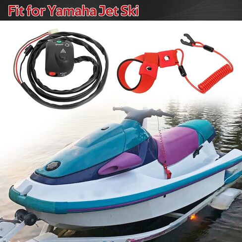 EW2-68310-04-00 Handlebar Start Stop Kill Switch Box Aassy & Safety Lanyard Compatible with Yamaha WaveRunner Superjet 700 SJ700 1994-2017 Waverunner Superjet 650 SJ650 1990-1993 FX1 FX700 1994-1995 in Saudi Arabia
