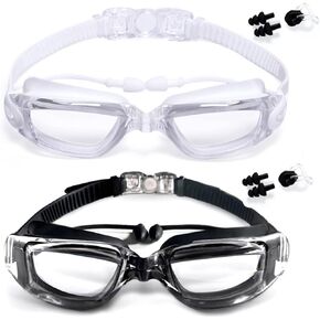 Swim Goggles, 2 Pack Swimming Goggles Anti Fog No Leaking for Adult Men Women Youth