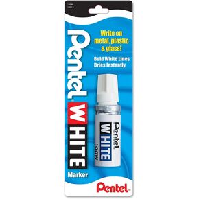 Pentel® Felt Tip White Marker, Broad Point